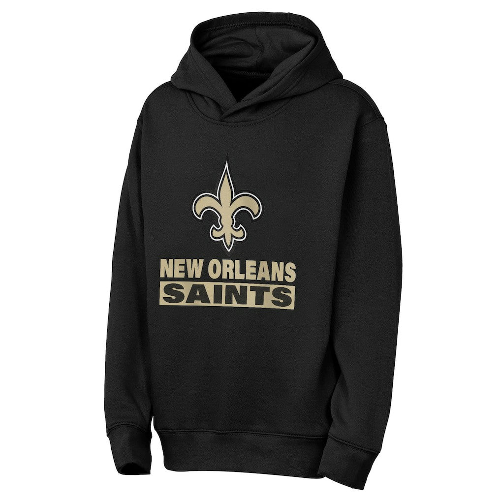 New Orleans Saints Outerstuff Youth Back to Basics Hoodie Black - NFL