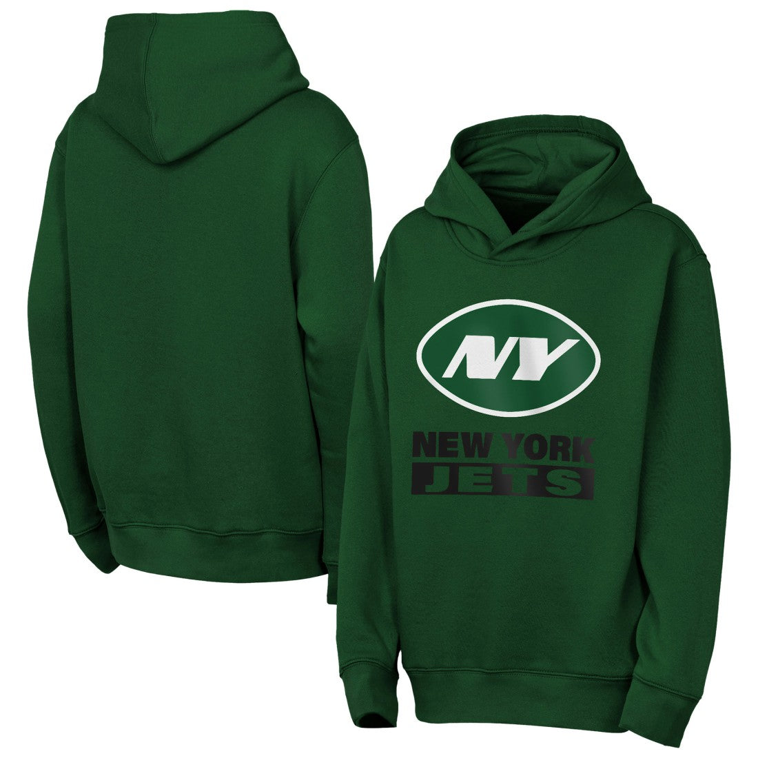 New York Jets Outerstuff Youth Back to Basics Hoodie Green - NFL