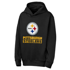 Pittsburgh Steelers Outerstuff Youth Back to Basics Hoodie Black - NFL