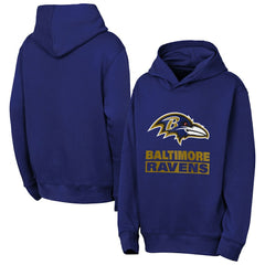 Baltimore Ravens Outerstuff Youth Back to Basics Hoodie Purple - NFL