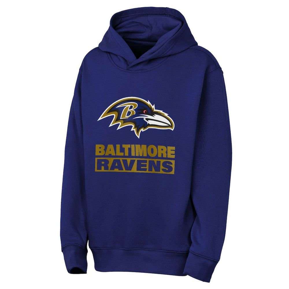 Baltimore Ravens Outerstuff Youth Back to Basics Hoodie Purple - NFL