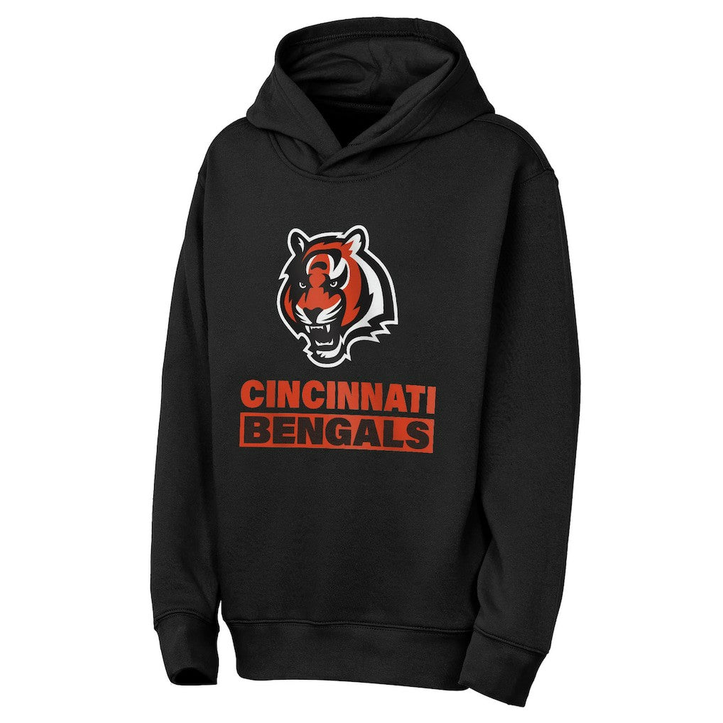 Cincinnati Bengals Outerstuff Youth Back to Basics Hoodie Black - NFL