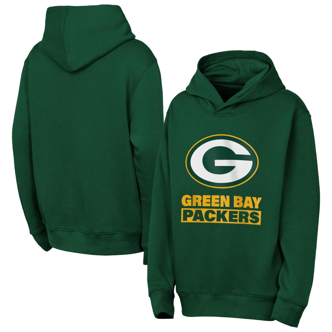 Green Bay Packers Outerstuff Youth Back to Basics Hoodie Green - NFL