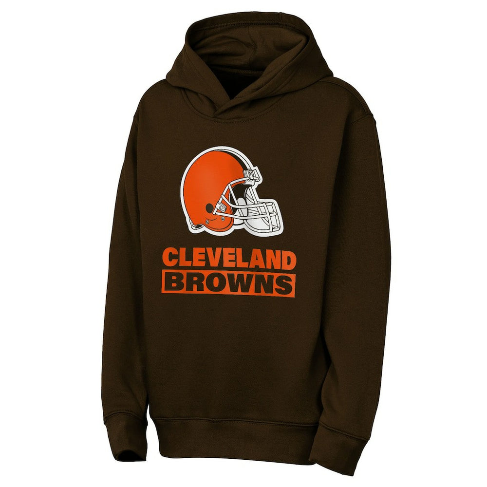Cleveland Browns Outerstuff Youth Back to Basics Hoodie Brown - NFL