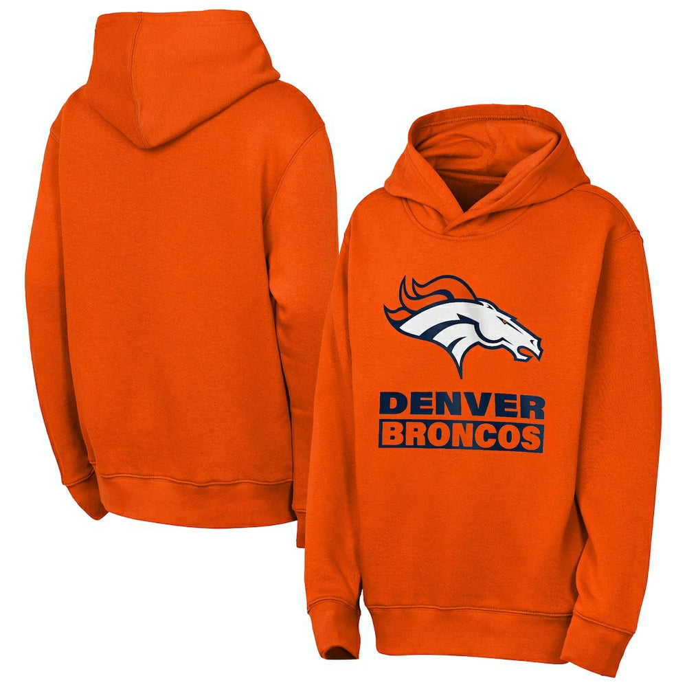 Denver Broncos Outerstuff Youth Back to Basics Hoodie Orange - NFL