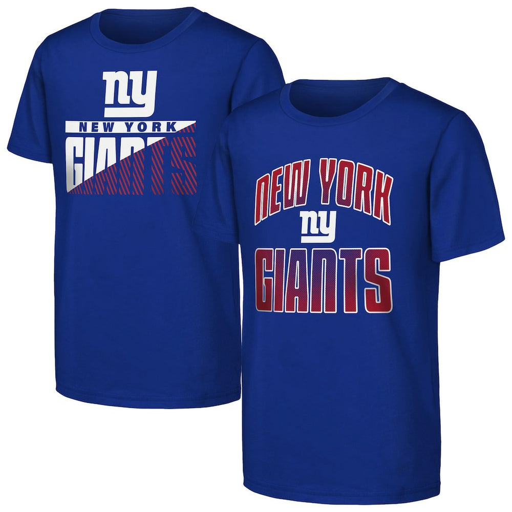 New York Giants Outerstuff Youth Never Quit 2-Pack T-Shirt Set Royal - NFL