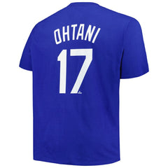 Shohei Ohtani Los Angeles Dodgers Profile Big & Tall Name & Number T-Shirt Near Me