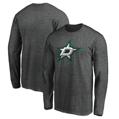 Dallas Stars - Fanatics Logo Long Sleeve T-Shirt Charcoal