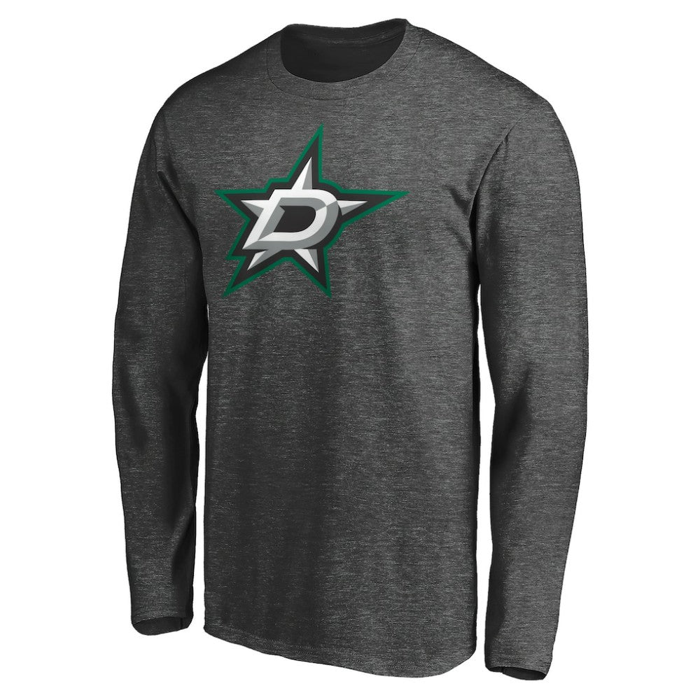 Dallas Stars - Fanatics Logo Long Sleeve T-Shirt Charcoal