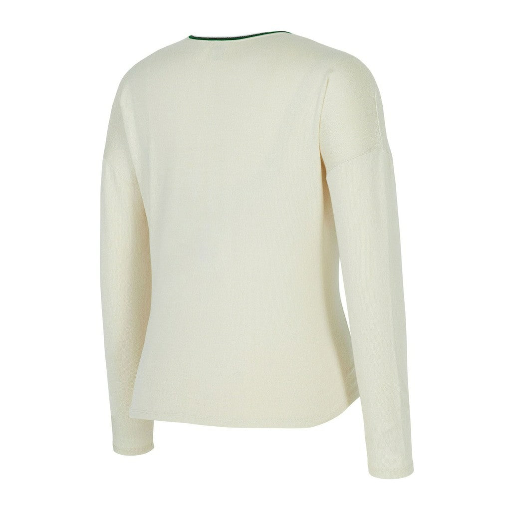 NBA - Boston Celtics Concepts Sport Women's Kaki Hacci Knit Long Sleeve Top & Shorts Set - Cream