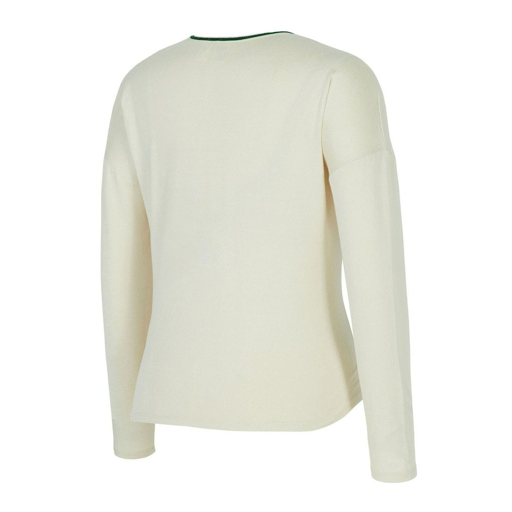 NBA - Boston Celtics Concepts Sport Women's Kaki Hacci Knit Long Sleeve Top & Shorts Set - Cream