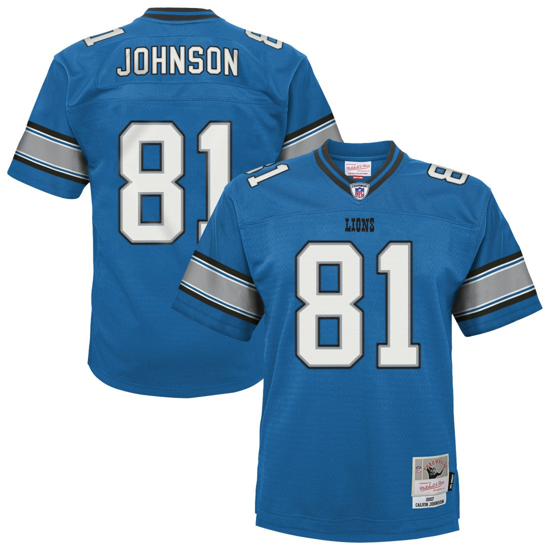 Calvin Johnson Detroit Lions Youth Legacy Replica Jersey - Blue discount | NFL Jerseys