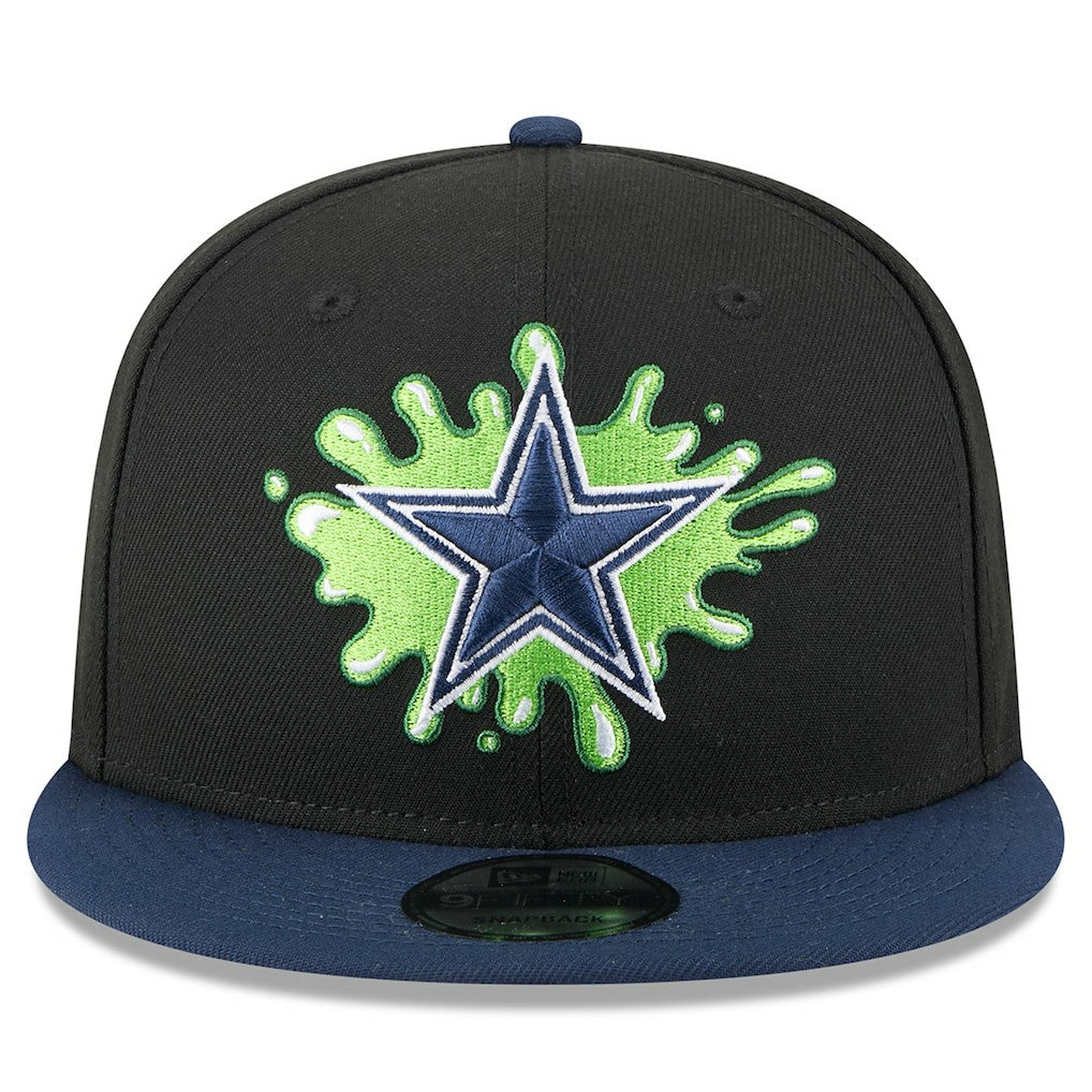 Dallas Cowboys New Era Nickelodeon Slime 9FIFTY Snapback Hat Black/Navy - NFL