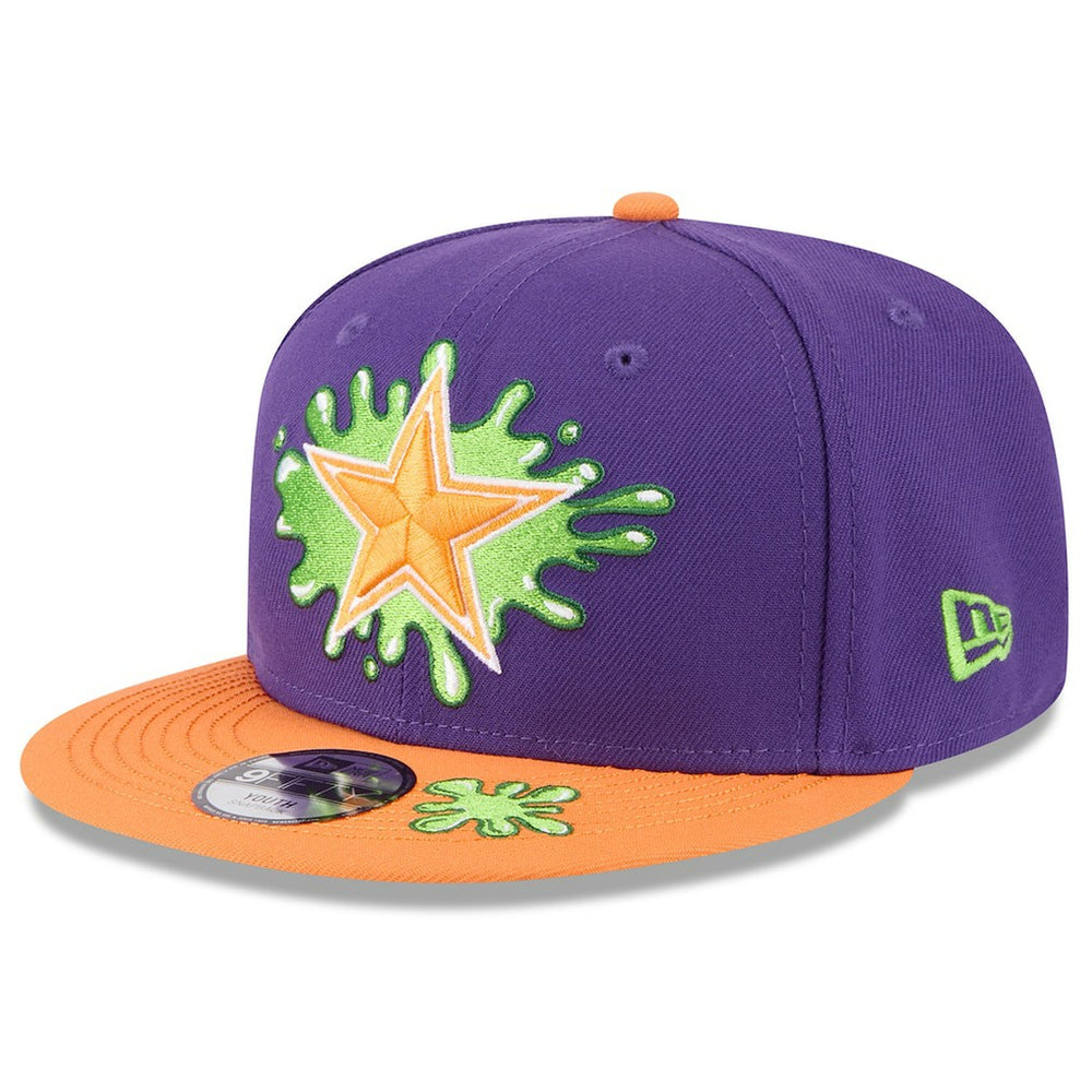 Dallas Cowboys New Era Youth Nickelodeon Slime 9FIFTY Snapback Hat Purple/Orange - NFL