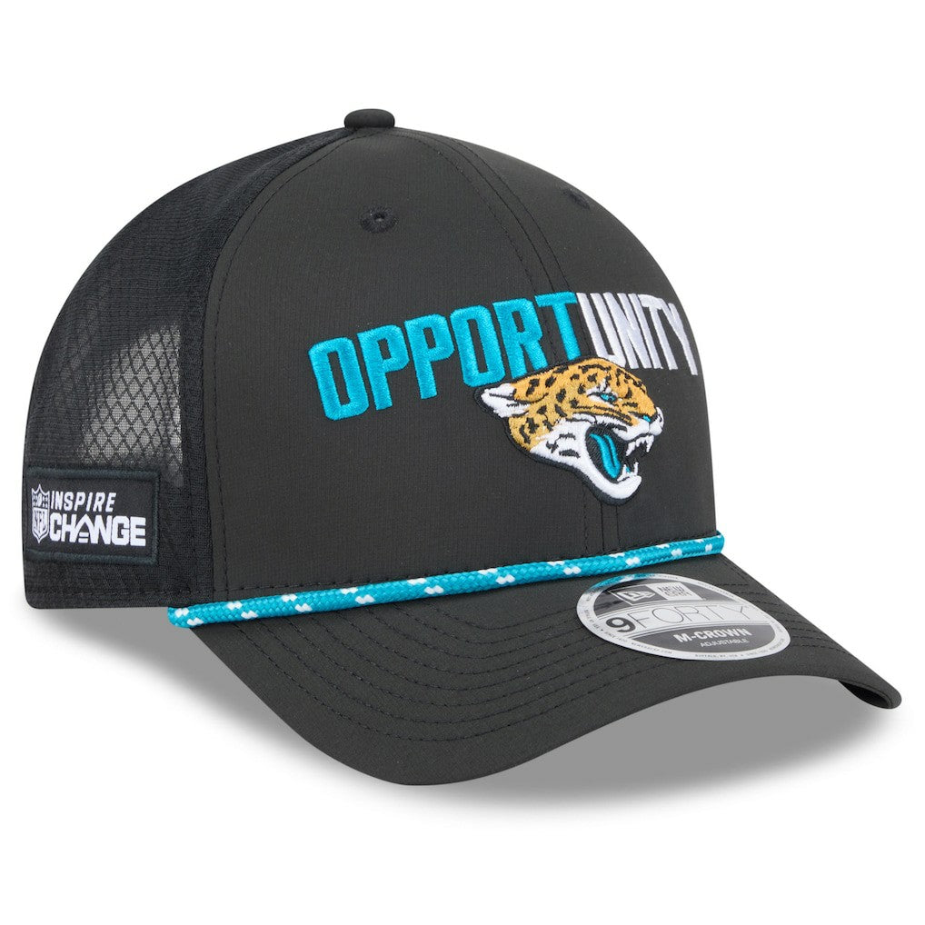 Jacksonville Jaguars New Era 2025 Inspire Change 9FORTY M-Crown Adjustable Hat Black - NFL