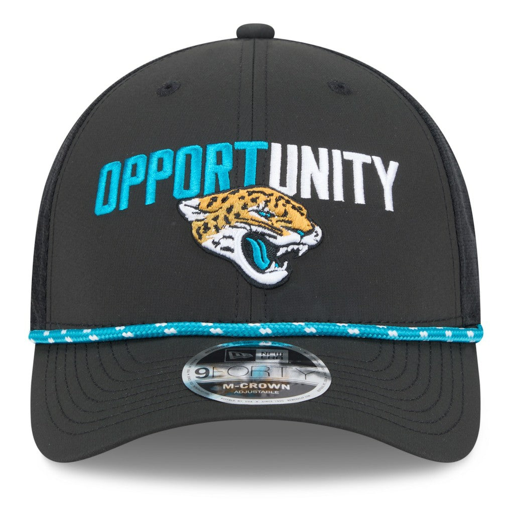 Jacksonville Jaguars New Era 2025 Inspire Change 9FORTY M-Crown Adjustable Hat Black - NFL