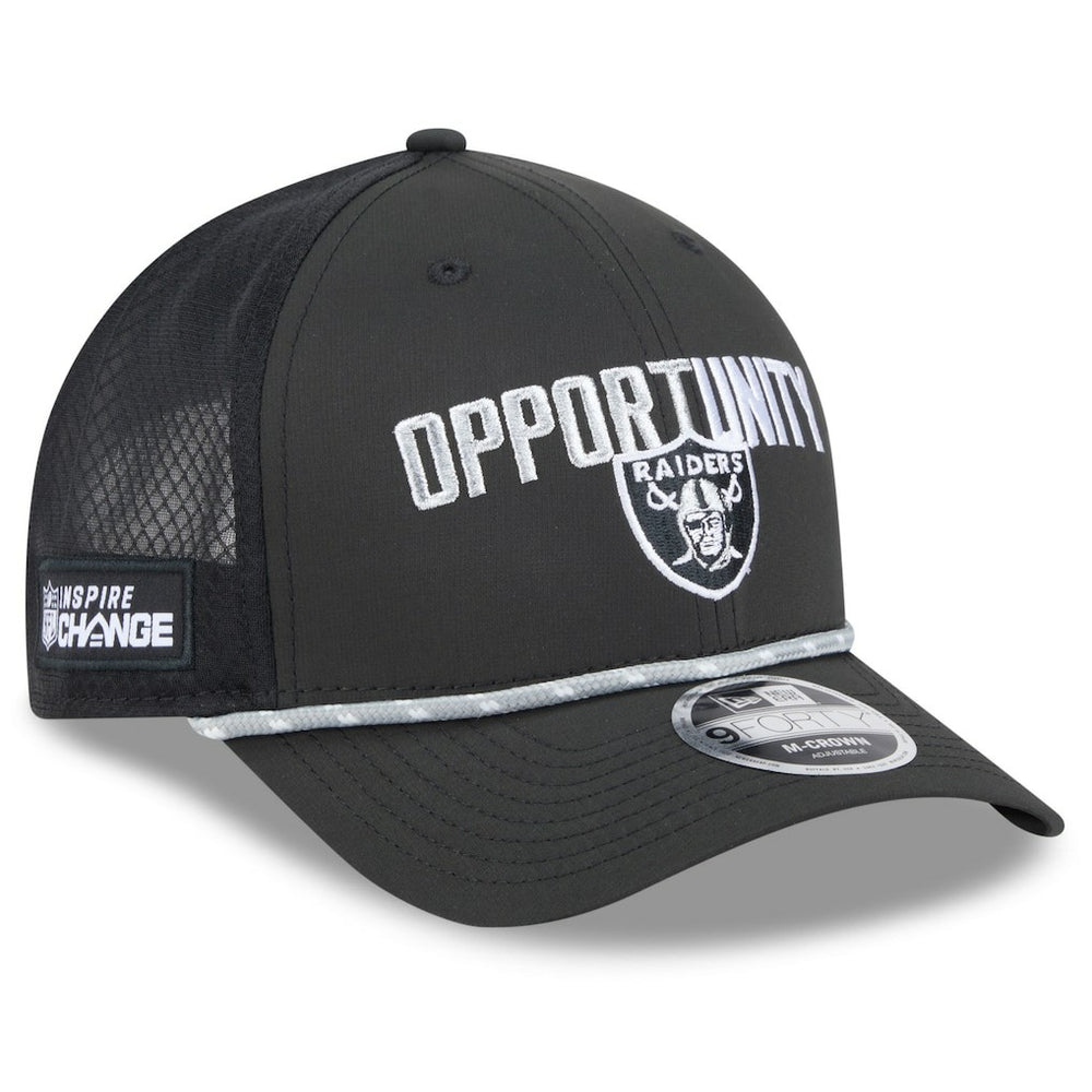 Las Vegas Raiders New Era 2025 Inspire Change 9FORTY M-Crown Adjustable Hat Black - NFL