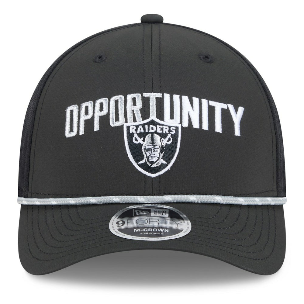 Las Vegas Raiders New Era 2025 Inspire Change 9FORTY M-Crown Adjustable Hat Black - NFL