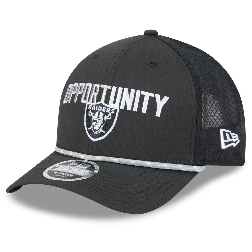 Las Vegas Raiders New Era 2025 Inspire Change 9FORTY M-Crown Adjustable Hat Black - NFL
