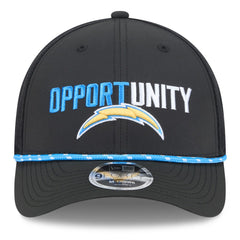 Los Angeles Chargers New Era 2025 Inspire Change 9FORTY M-Crown Adjustable Hat Black - NFL