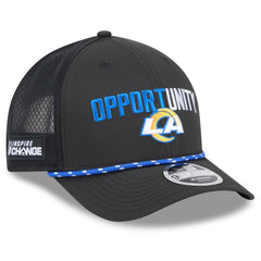 Los Angeles Rams New Era 2025 Inspire Change 9FORTY M-Crown Adjustable Hat Black - NFL