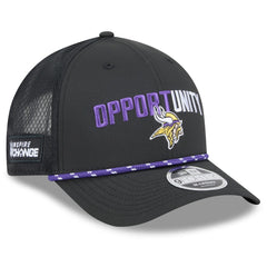 Minnesota Vikings New Era 2025 Inspire Change 9FORTY M-Crown Adjustable Hat Black - NFL