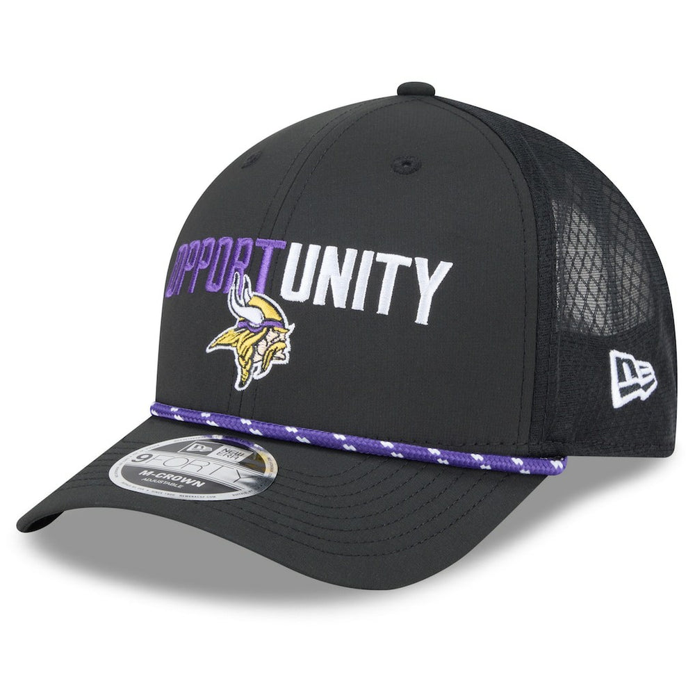 Minnesota Vikings New Era 2025 Inspire Change 9FORTY M-Crown Adjustable Hat Black - NFL