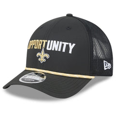 New Orleans Saints New Era 2025 Inspire Change 9FORTY M-Crown Adjustable Hat Black - NFL