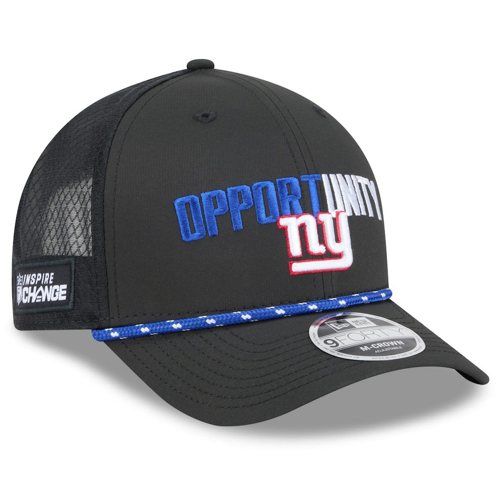 New York Giants New Era 2025 Inspire Change 9FORTY M-Crown Adjustable Hat Black - NFL