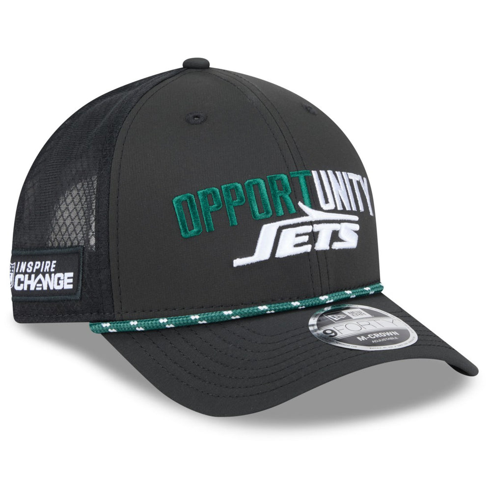 New York Jets New Era 2025 Inspire Change 9FORTY M-Crown Adjustable Hat Black - NFL