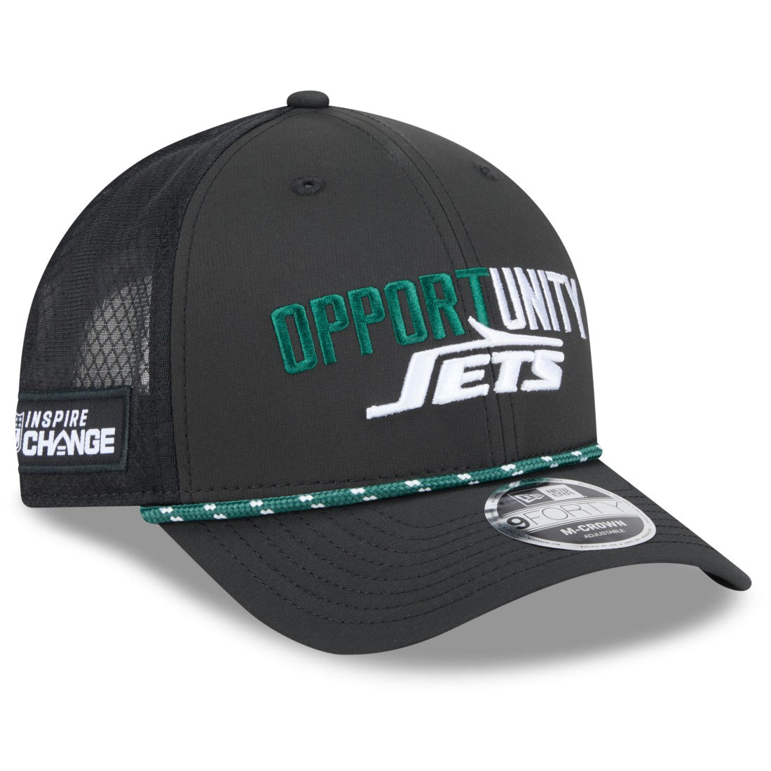 New York Jets New Era 2025 Inspire Change 9FORTY M-Crown Adjustable Hat Black - NFL