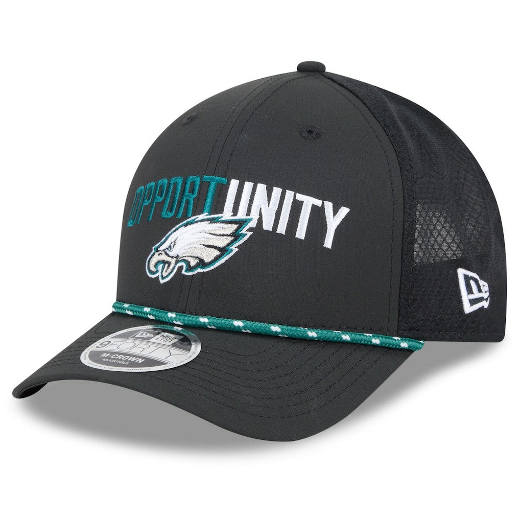 Philadelphia Eagles New Era 2025 Inspire Change 9FORTY M-Crown Adjustable Hat Black - NFL