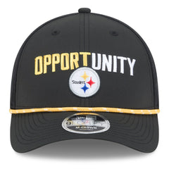 Pittsburgh Steelers New Era 2025 Inspire Change 9FORTY M-Crown Adjustable Hat Black - NFL
