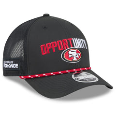 San Francisco 49ers New Era 2025 Inspire Change 9FORTY M-Crown Adjustable Hat Black - NFL