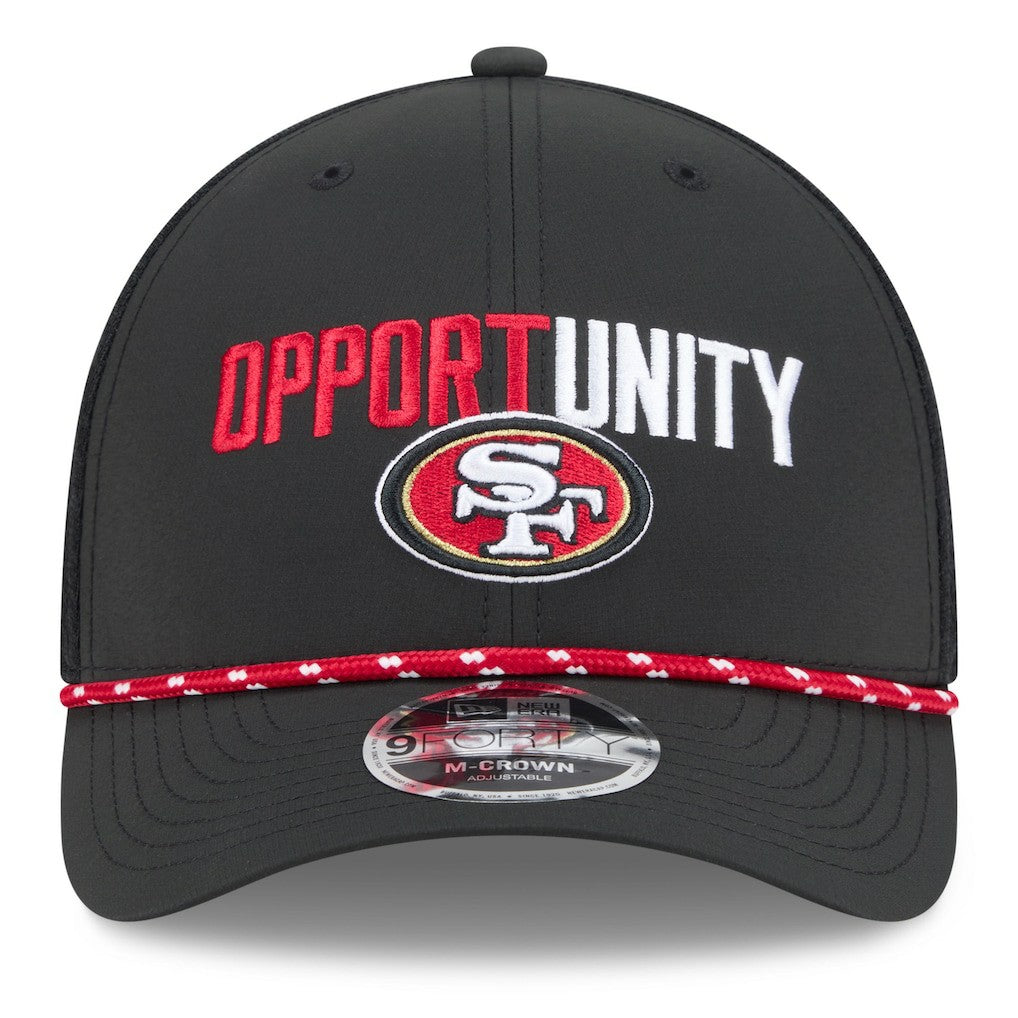 San Francisco 49ers New Era 2025 Inspire Change 9FORTY M-Crown Adjustable Hat Black - NFL