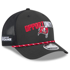 Tampa Bay Buccaneers New Era 2025 Inspire Change 9FORTY M-Crown Adjustable Hat Black - NFL