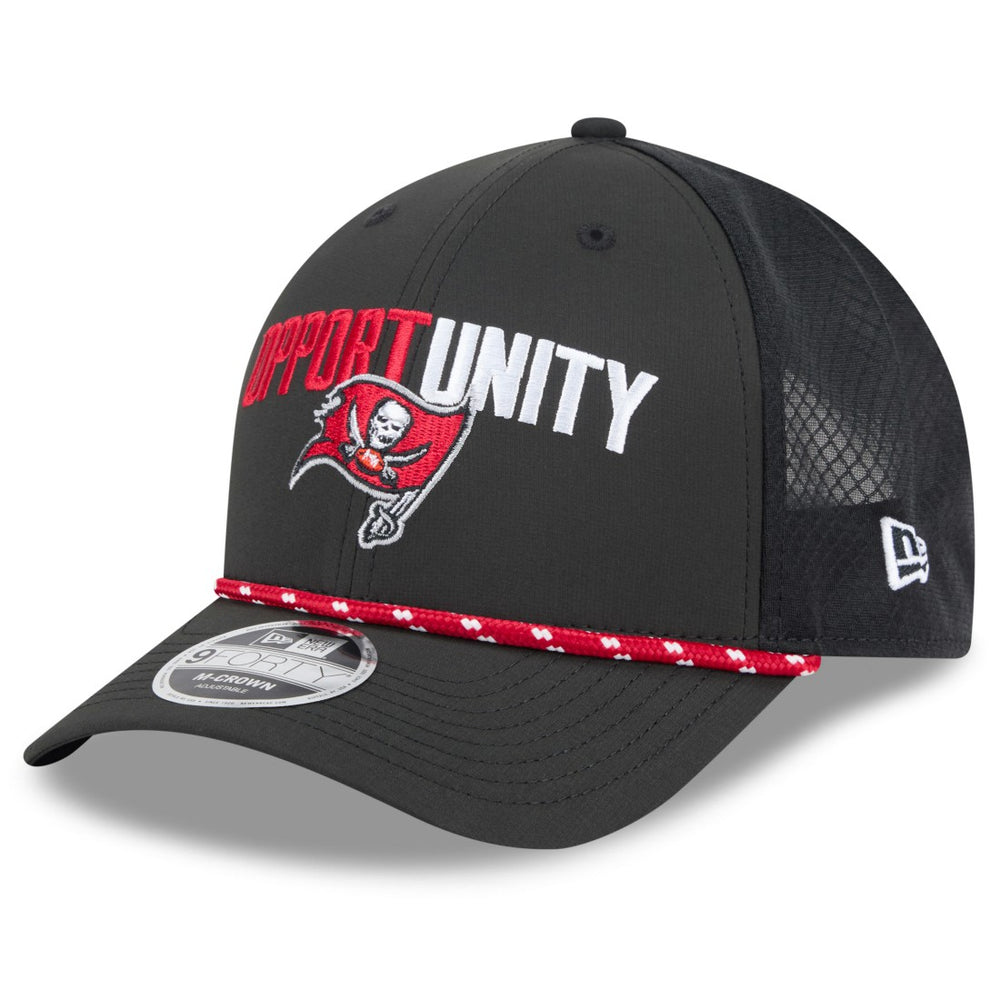 Tampa Bay Buccaneers New Era 2025 Inspire Change 9FORTY M-Crown Adjustable Hat Black - NFL