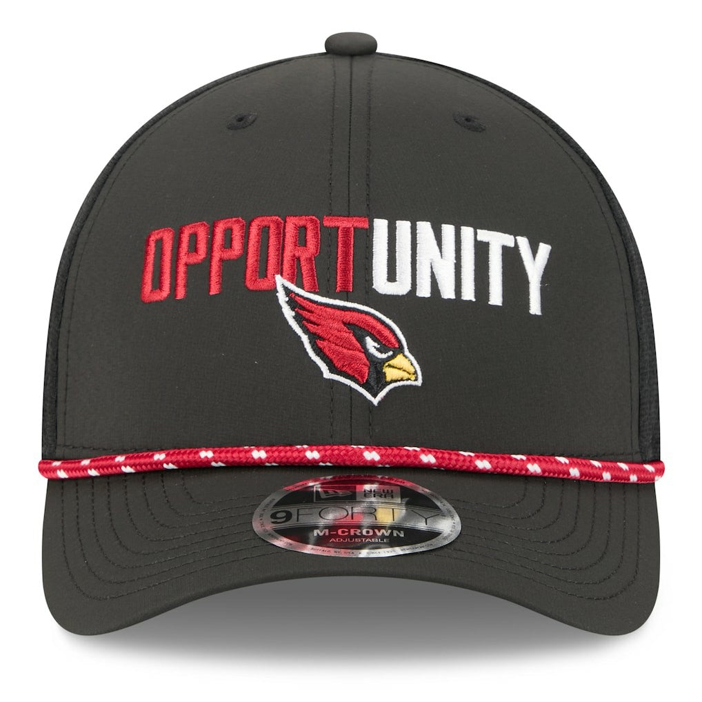 Arizona Cardinals New Era 2025 Inspire Change 9FORTY M-Crown Adjustable Hat Black - NFL