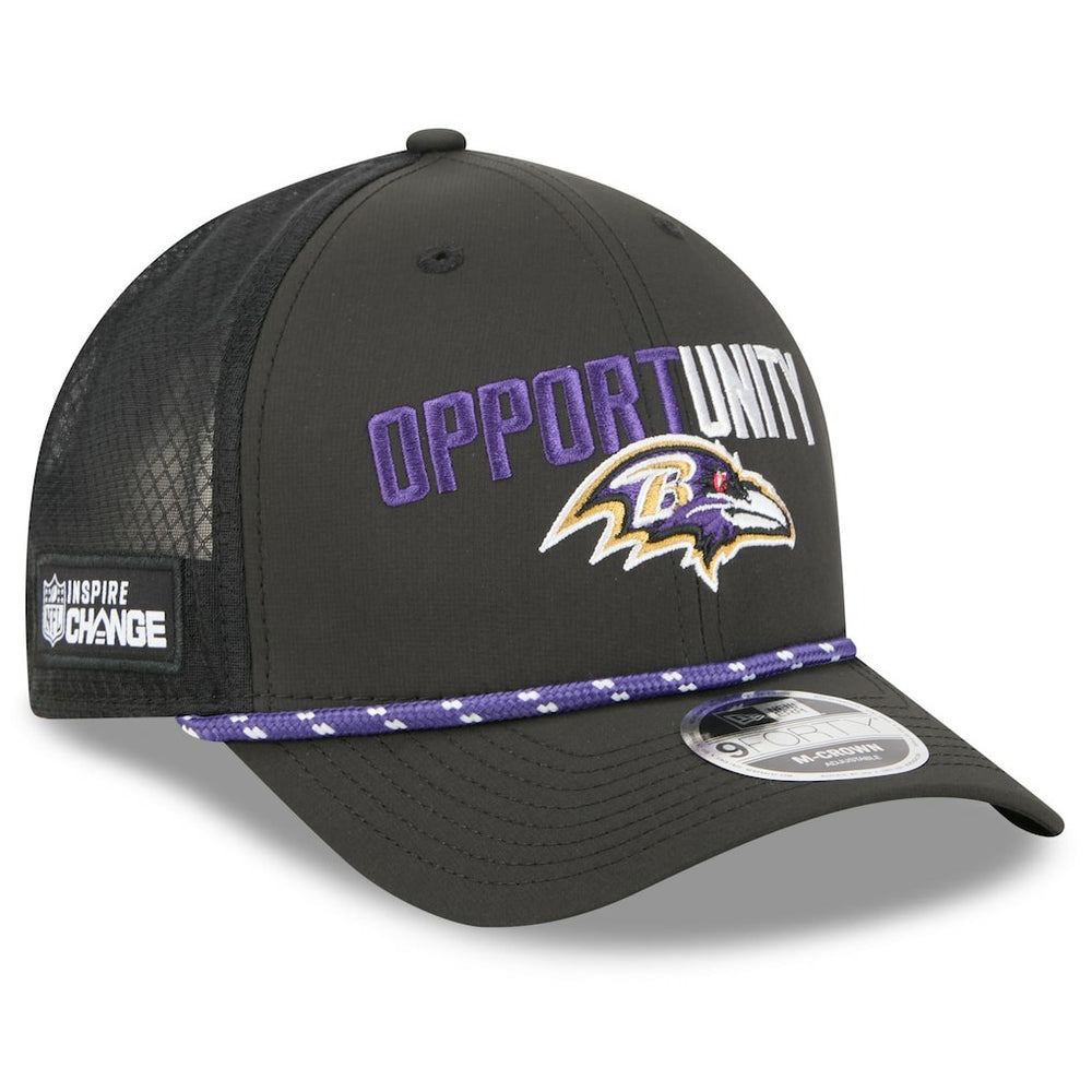 Baltimore Ravens New Era 2025 Inspire Change 9FORTY M-Crown Adjustable Hat Black - NFL