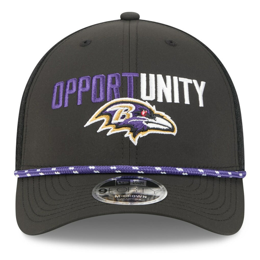 Baltimore Ravens New Era 2025 Inspire Change 9FORTY M-Crown Adjustable Hat Black - NFL