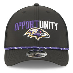 Baltimore Ravens New Era 2025 Inspire Change 9FORTY M-Crown Adjustable Hat Black - NFL