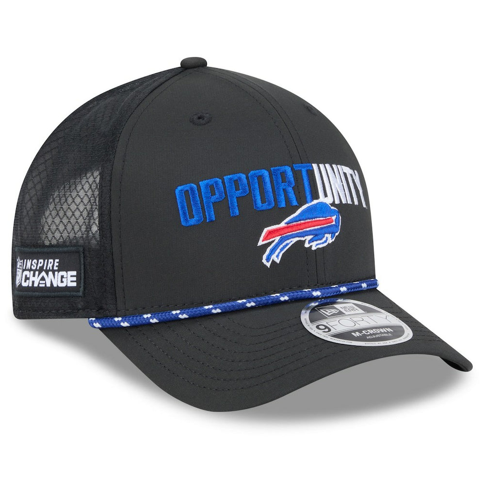 Buffalo Bills New Era 2025 Inspire Change 9FORTY M-Crown Adjustable Hat Black - NFL