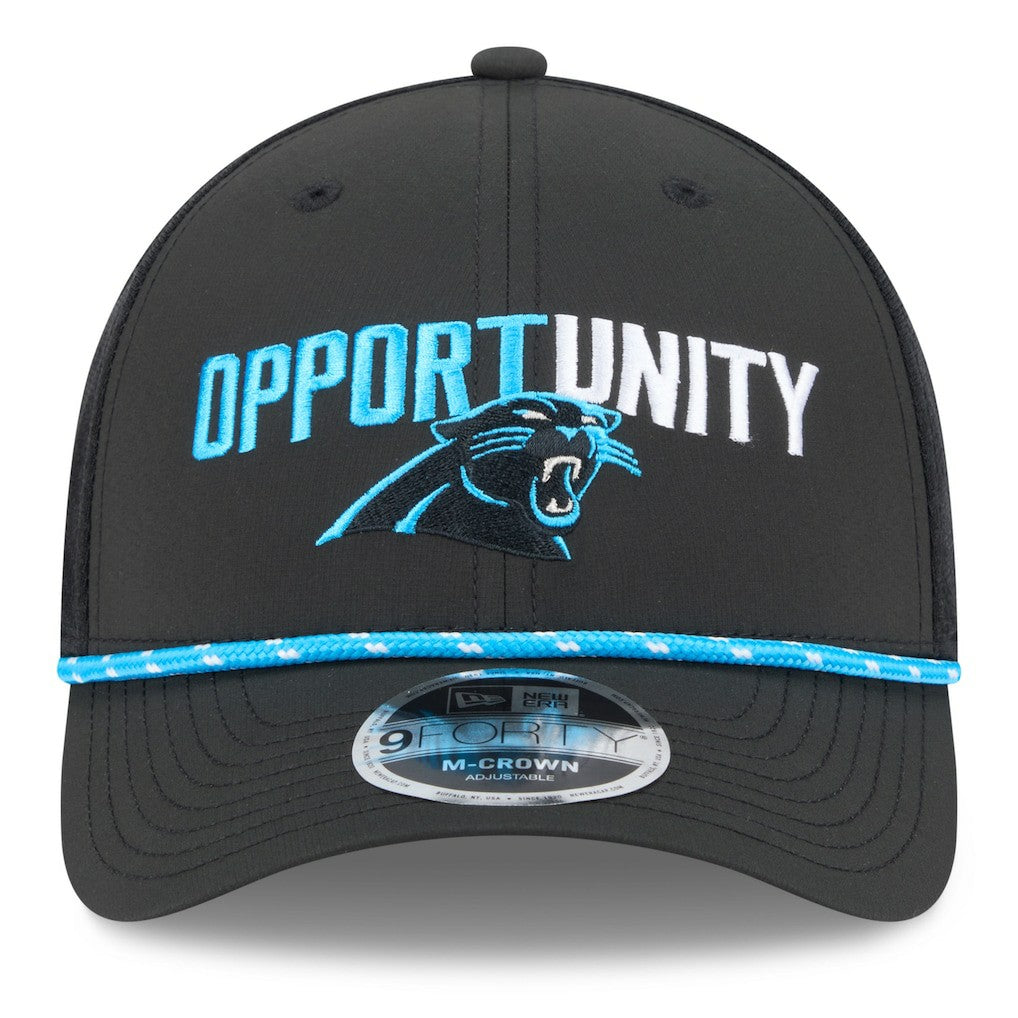 Carolina Panthers New Era 2025 Inspire Change 9FORTY M-Crown Adjustable Hat Black - NFL