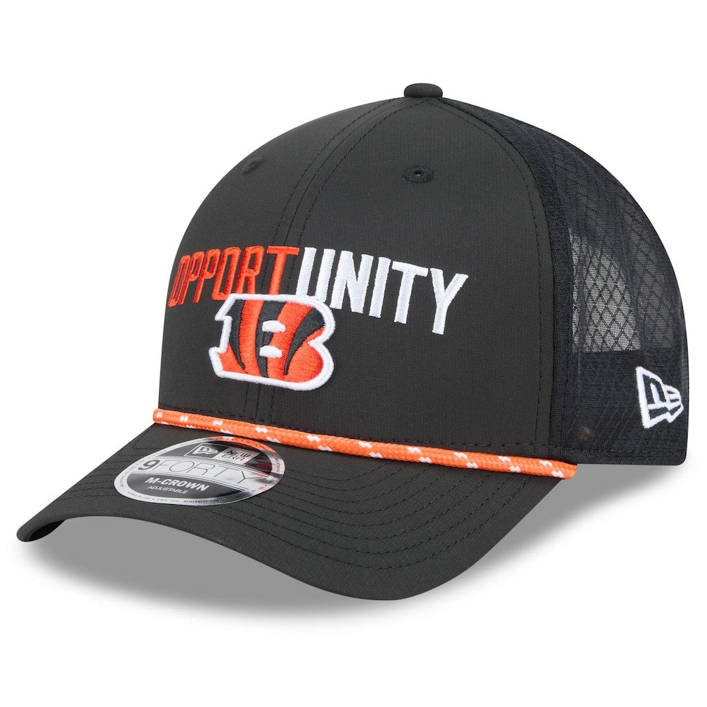 Cincinnati Bengals New Era 2025 Inspire Change 9FORTY M-Crown Adjustable Hat Black - NFL