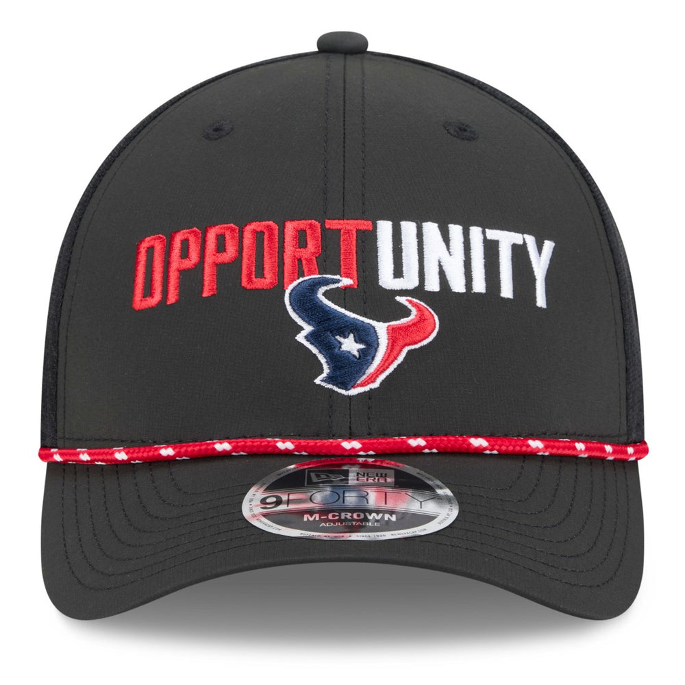 Houston Texans New Era 2025 Inspire Change 9FORTY M-Crown Adjustable Hat Black - NFL