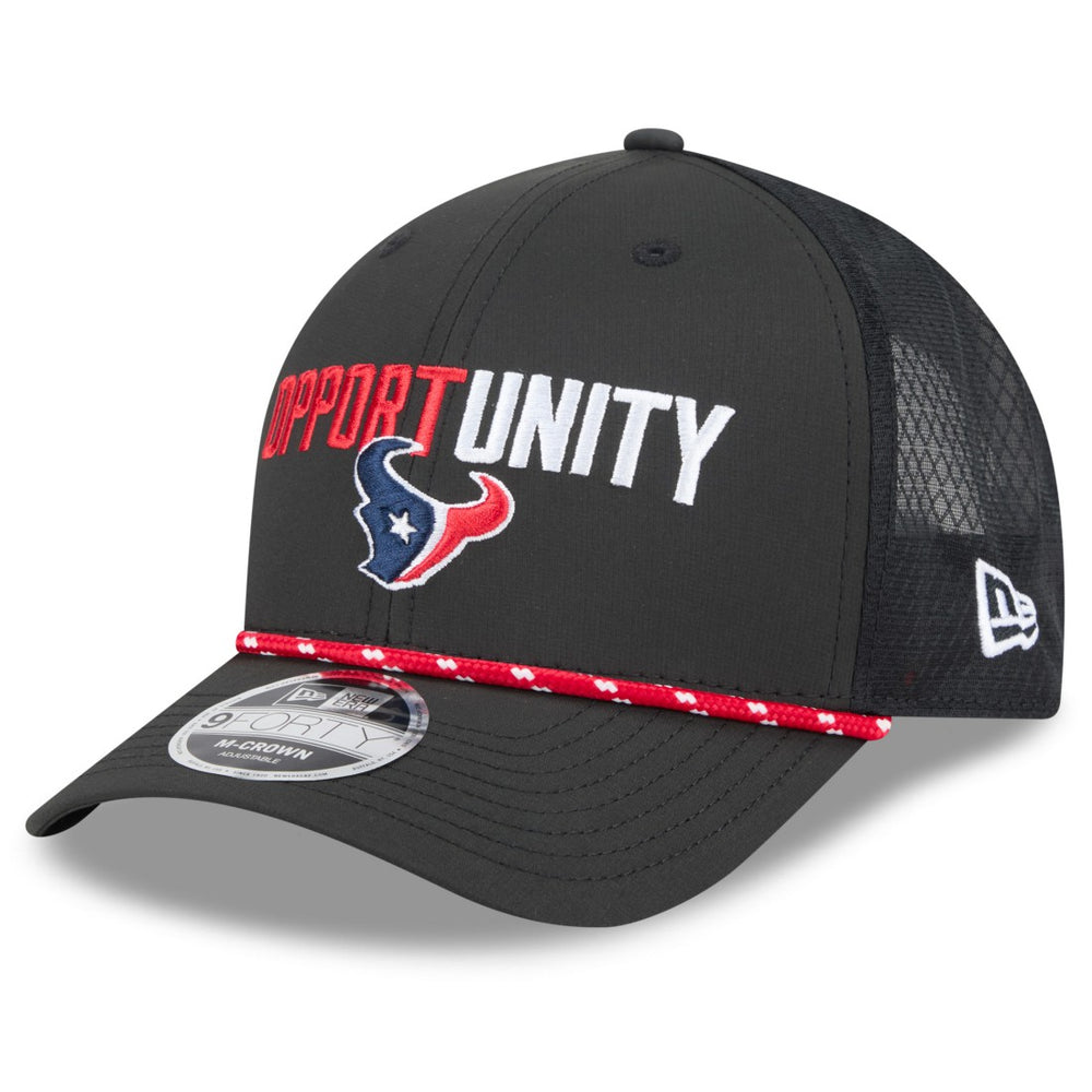 Houston Texans New Era 2025 Inspire Change 9FORTY M-Crown Adjustable Hat Black - NFL