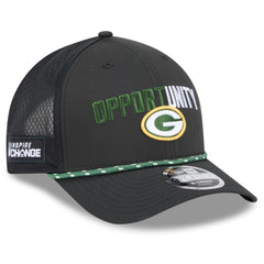 Green Bay Packers New Era 2025 Inspire Change 9FORTY M-Crown Adjustable Hat Black - NFL