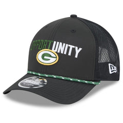 Green Bay Packers New Era 2025 Inspire Change 9FORTY M-Crown Adjustable Hat Black - NFL