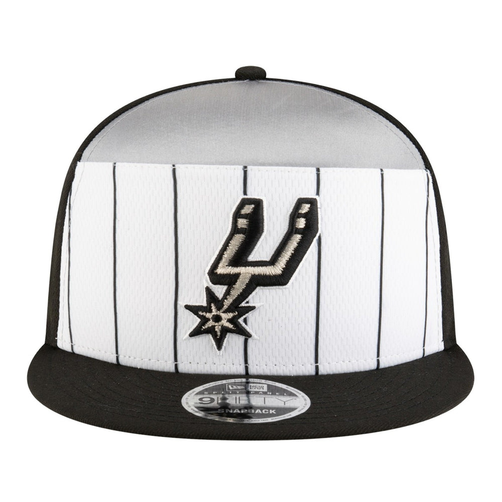 New Era - San Antonio Spurs Youth 2025 NBA Tip Off Split Panel 9FIFTY Snapback Hat - White/Black