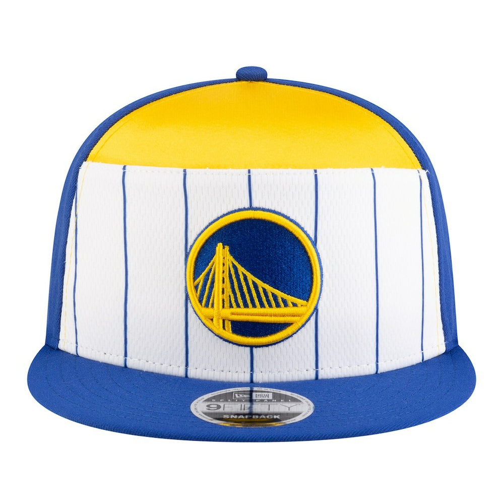 New Era - Golden State Warriors Youth 2025 NBA Tip Off Split Panel 9FIFTY Snapback Hat - White/Royal